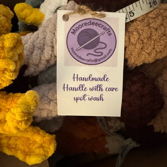 Handmade Crochet Sea Turtle Yellow and Sage Green - Picture 6 of 6